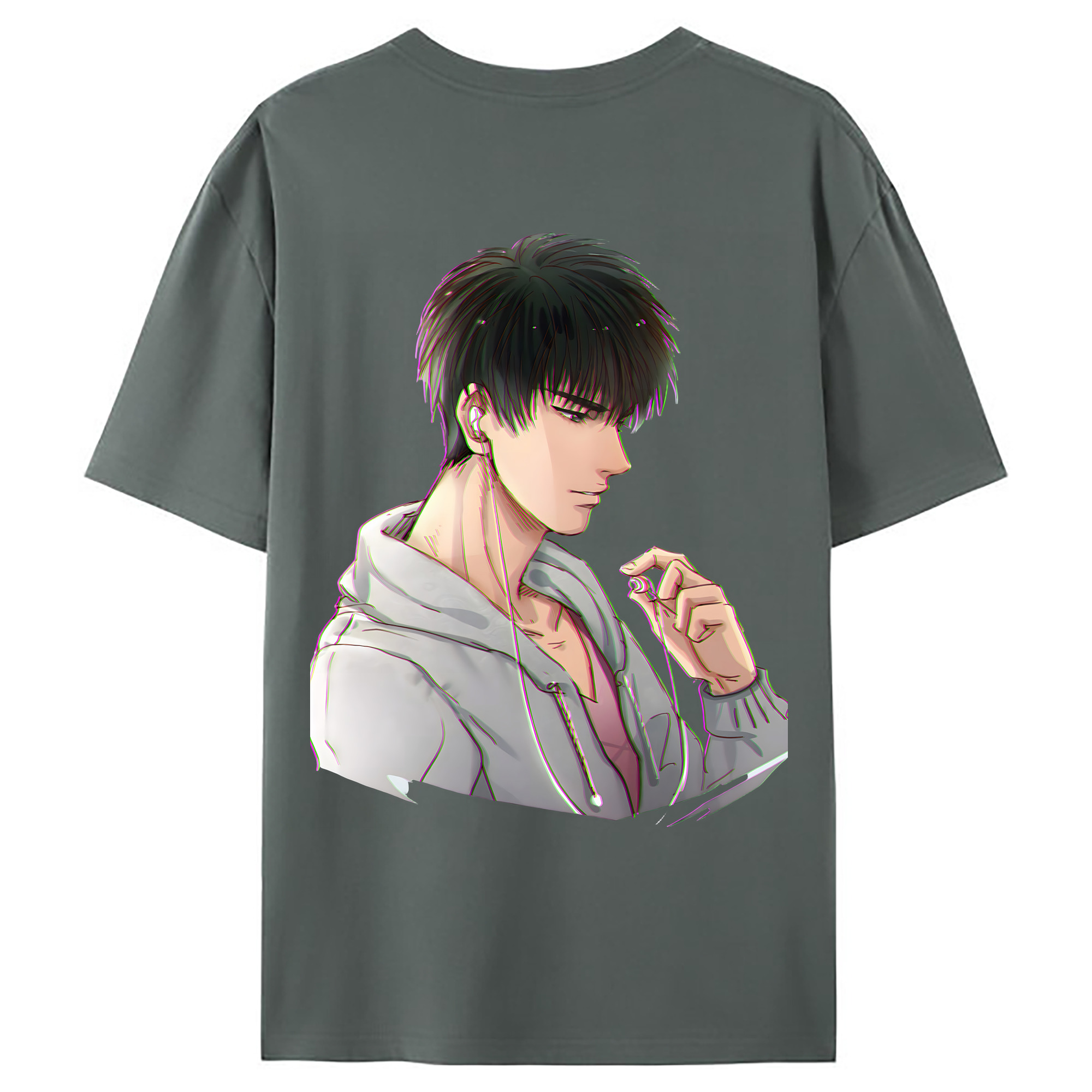 （画像用） SLAM DUNK／スラムダンク 綿100％ メンズ半袖Tシャツ（バックプリント） 通気性